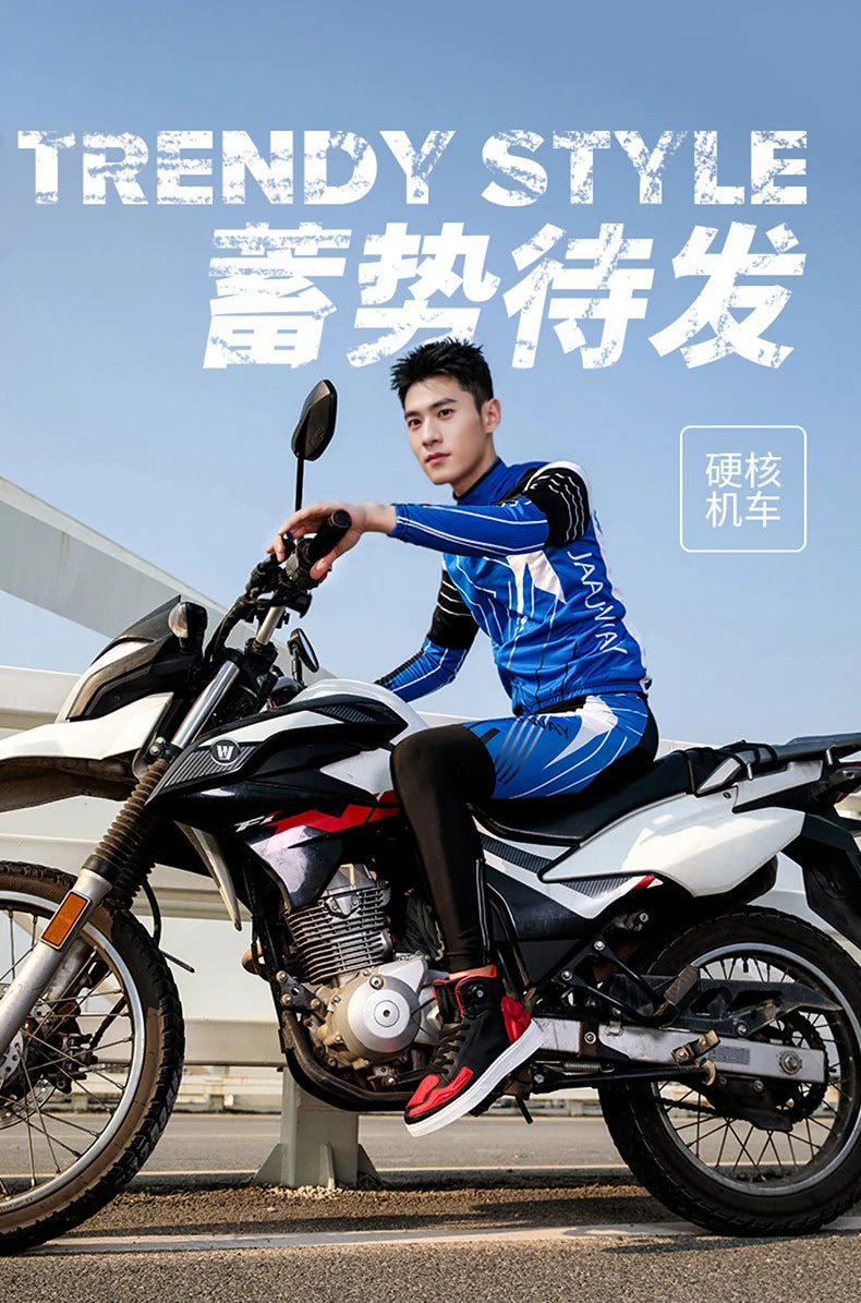 New Men's Motorcycle Shoes Outdoor Breathable Waterproof Men Motorcycle Boots Motos and Bike Riding Ankle Boot Motocross Shoes