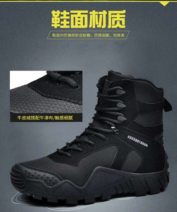 Big Size 47 Winter Men Warm Plush New Combat Boots Men Ankle Boot Quality Casual Motorcycle Boot Waterproof Men's Boots Autumn