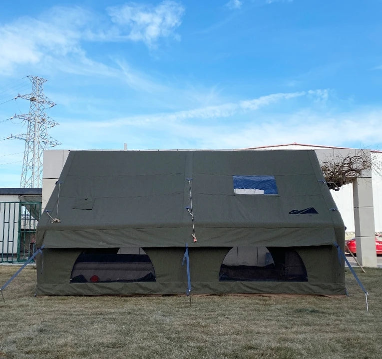 New 4X3m Inflatable Tents for Camping Outdoors Wild Hiking Rainproof Quick-open Inflatable Marquee Cotton Cloth Luxury Tents