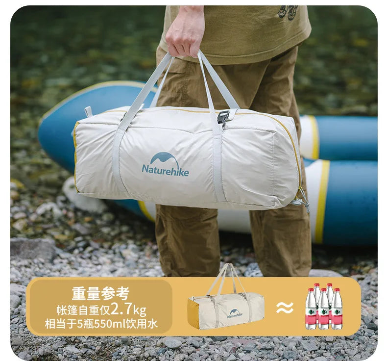Naturehike-Camping Ultralight Tent, Outdoor Portable, Rainproof and Sun Protection, 2-3 People, Hiking, CNK2300ZP024