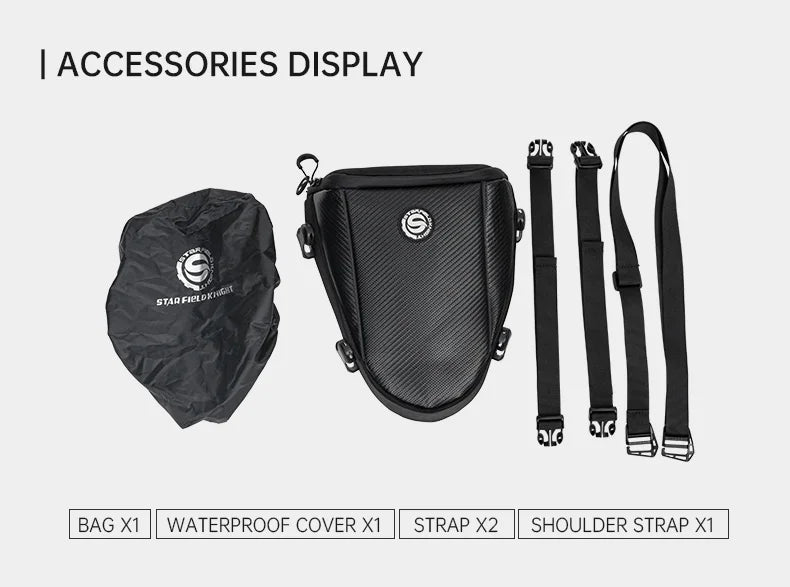 SFK Large Capacity Motorcycle Bag Rear Seat Bag Tail Pack Multifunctional Crossbody Bag Riding Gears With Outdoor Raincover