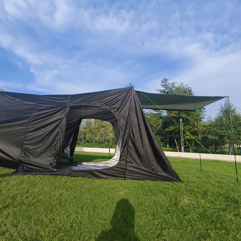 SUV Car Tent with Big Awning, Rear Tent, Camping, Multi-Use Tarp, Roomy Family Camping Tent with Floor, Car Side Tent