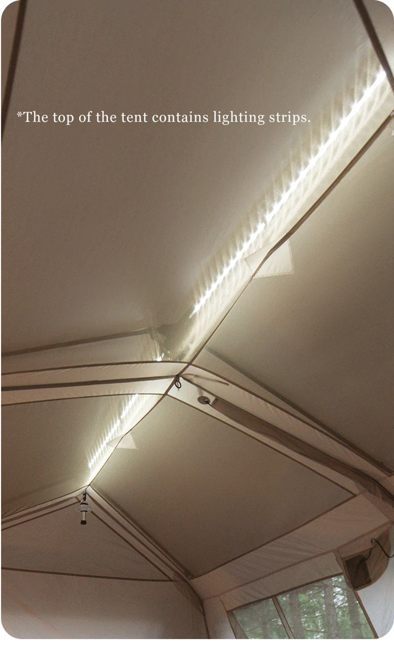 Naturehike Village 13 Automatic Cabin Tent Black Coated Outdoor Camping Picnic Sunscreen 27㎡ 2 Rooms 2 Halls Waterproof Tent