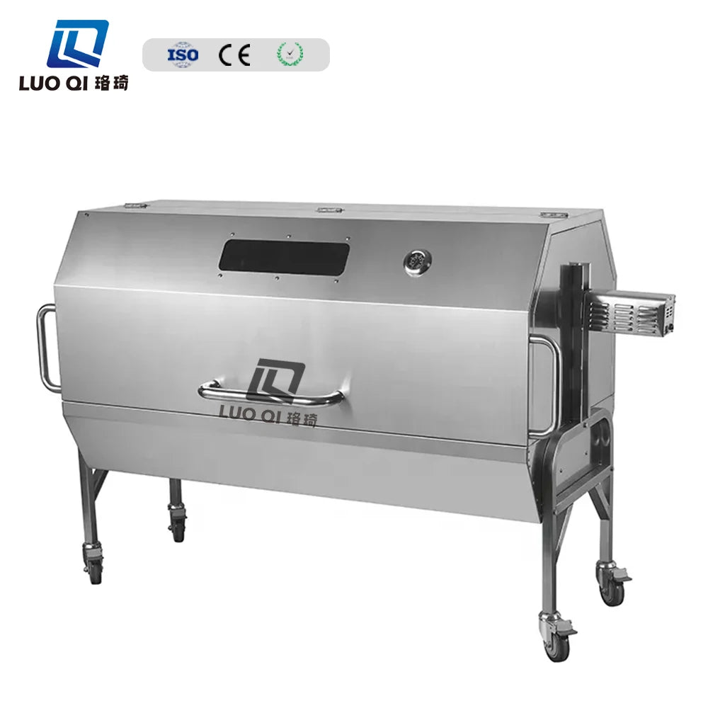 Luxurious Large Rotisserie Stainless Steel Gas and Charcoal BBQ Grill 60KG Outdoor Wholesale Barbecue Grill