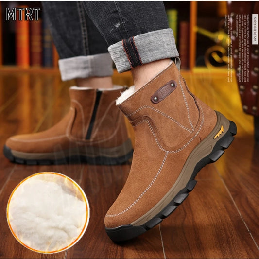 Winter Wool All-in-one Snow Boots Moto Boots Riding Shoes Motorbike Riding Ankle Type Shoes Protective Boots Botas Moto