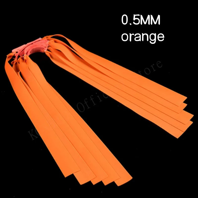 5pcs Hunting Strong Flat Rubber Band Latex Thickened Slingshot 1.0-2.0mm High Elasticity Outdoor Catapult Shooting Accessories