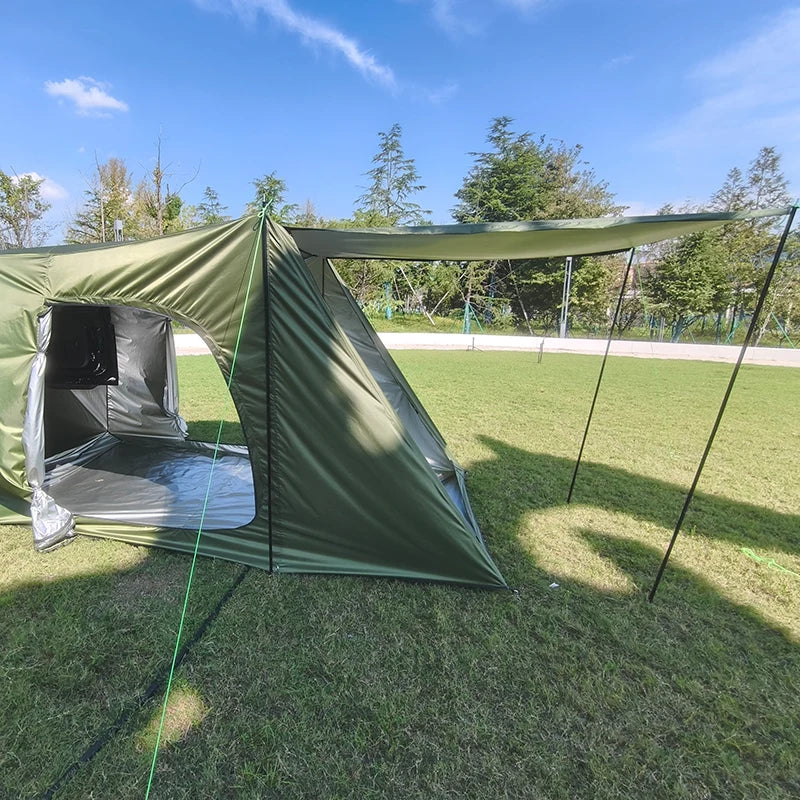 SUV Car Tent with Big Awning, Rear Tent, Camping, Multi-Use Tarp, Roomy Family Camping Tent with Floor, Car Side Tent