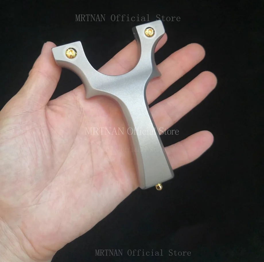 Slingshot Titanium Alloy High Quality Shooting Slingshot Hunting Flat Rubber Band Catapult Outdoor Sports Accessories