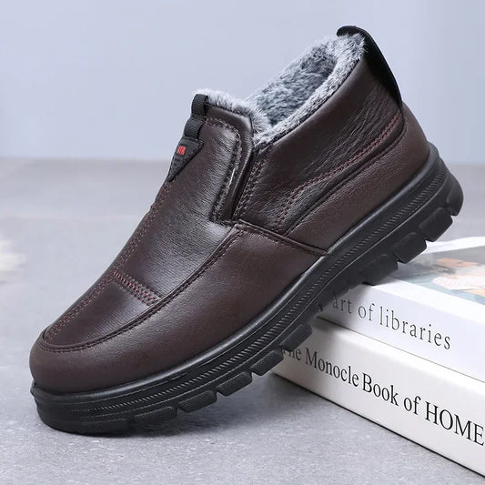 Winter Men's Boots New Plush Warm Waterproof Non Slip Cotton Boots Comfortable Outdoor Cold Proof Ankle Boots Botas Para Hombre