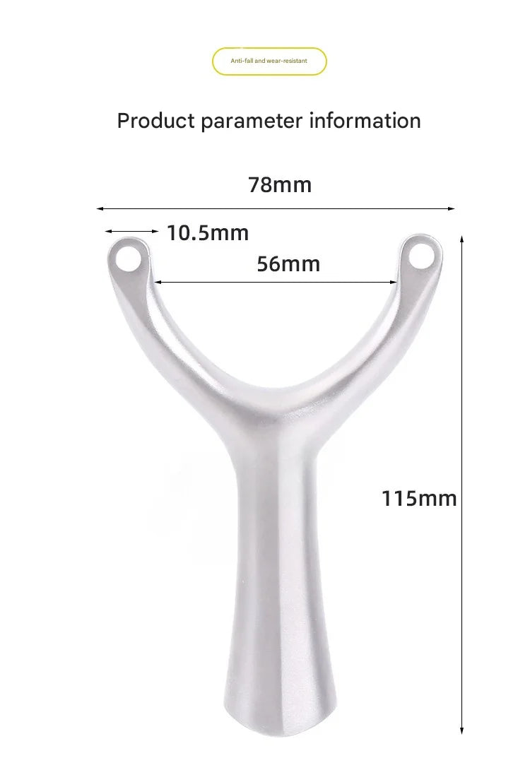 High Quality Hunting Stainless Steel Slingshot With Flat Rubber Band Outdoor Sports Hunting Shooting Catapult Accessories