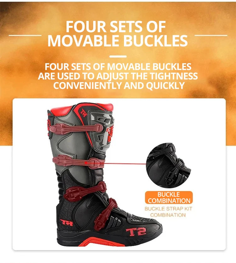 2025 NEW Racing Boots Safe Riding Motocross Boots Waterproof Anti Fall Wear-resistant Motorcycle Boots Equipment Rally Shoes