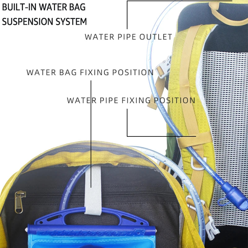 40L Hiking Backpack Waterproof Camping Essentials Bag with Rain Cover Travel  Lightweight Backpacking Back Pack Hiking Daypack