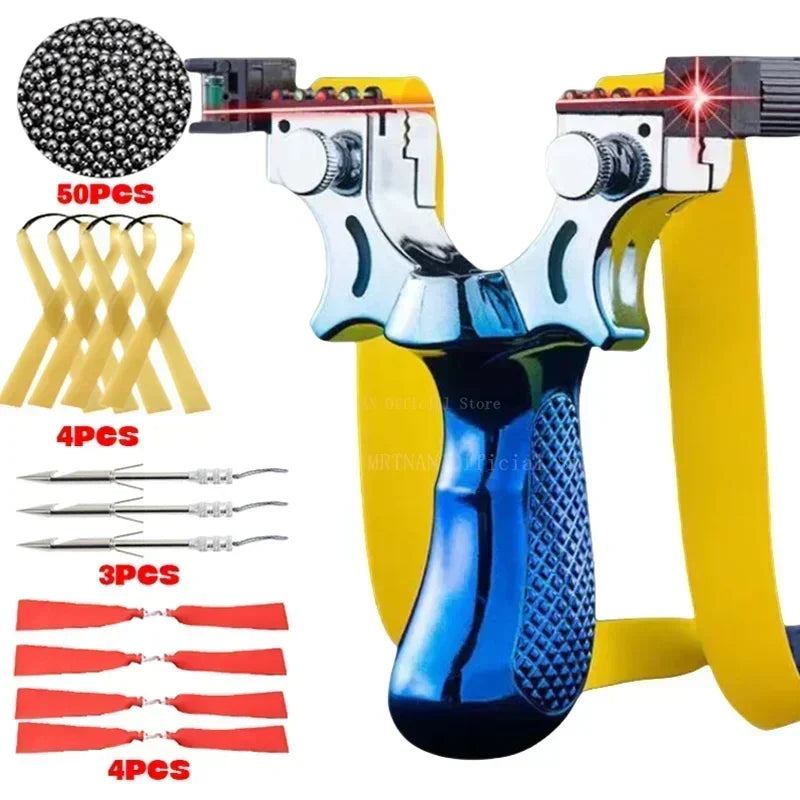Hunting Slingshot High-power Laser Aiming Slingshot Outdoor Sports Shooting Game Practice Using High Precision Catapult