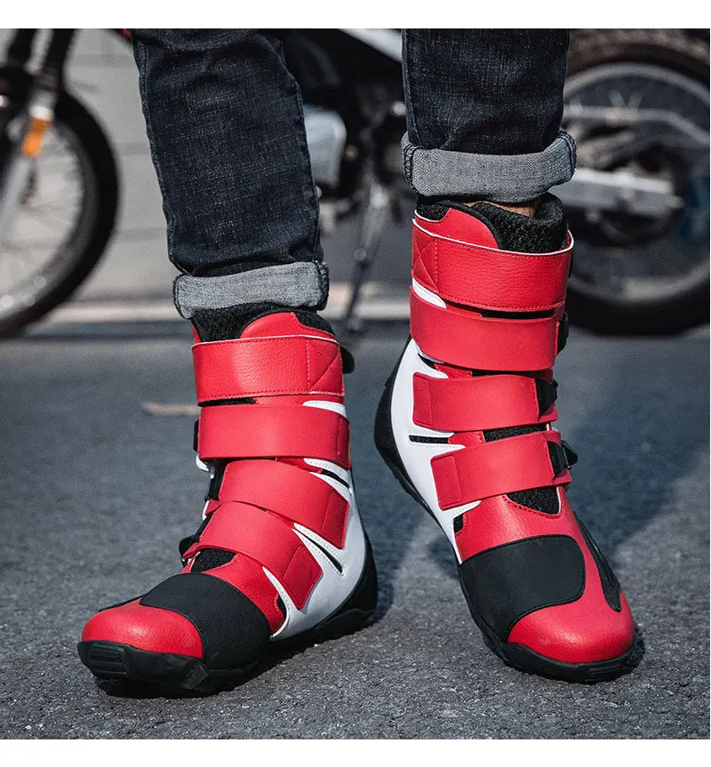 New Motorcycle Boots Men's Outdoor Sports Motocross Protective Boots Motos Slip Resistant Riding Shoes Motorcycle Accessories
