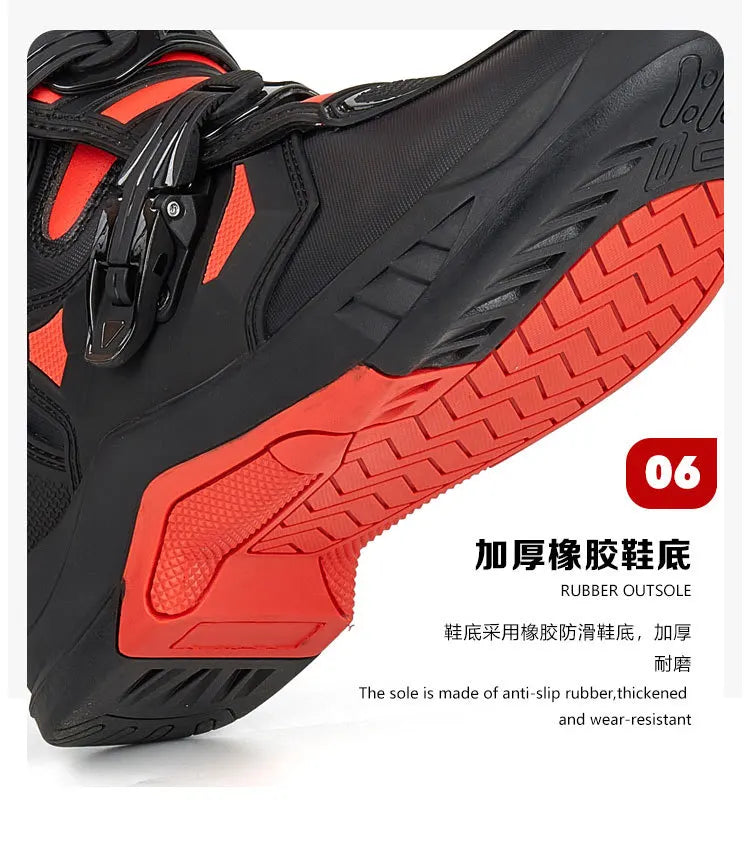 Motocross Enduro Professional Racing Boots Motorcycle Off-road Bottas Motorboat Shoes ATV MTB Motorcycle Long Racing Boots