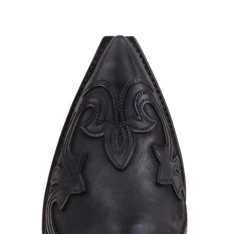 2023 New Men's Ankle Boots High Quality Work Cowboy Boots Zipper Up Motorcycle Boots Men Fashion Western Boots Plus Size 35-48