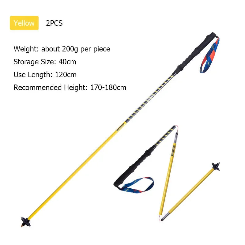 AONIJIE E4208 Rainbow Color Unisex Outdoor Hiking Pole Telescopic Adjustable Aluminum Alloy Pole Running Hiking Walking Stick