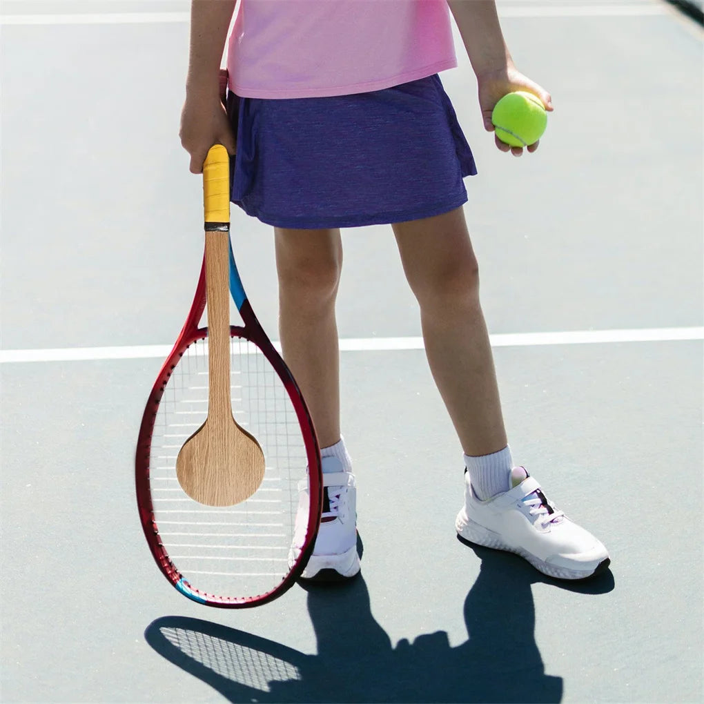 55cm Tennis Sweet Spot Racket Wooden Tennis Spoon Swing Training Racket Accuracy Practice Racket Batting Hitting Equipment Gear