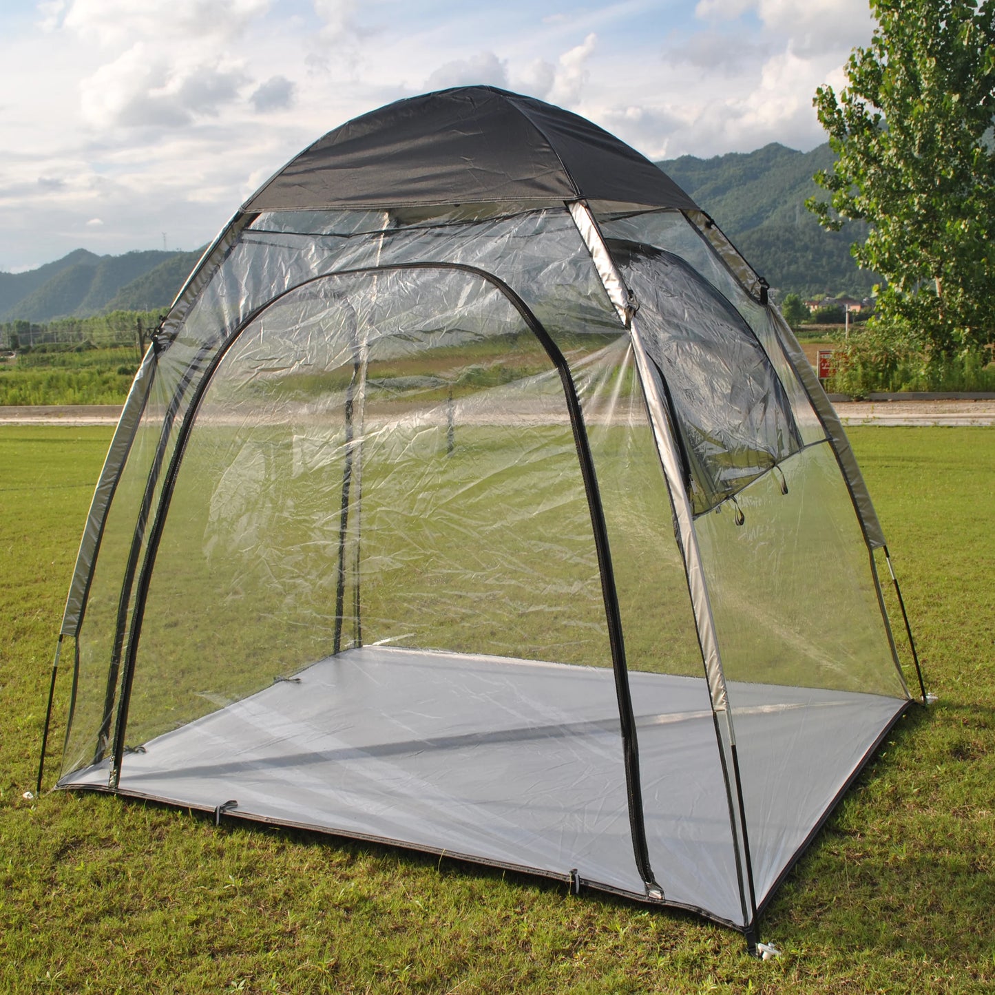 Sports Tent All Weather Clear Sport Shelter Waterproof and Windproof with Detachable Top Cover Rain Tent,PVC tent,Warm keep tent