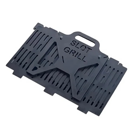 B08B-Slot Grills Foldable BBQ Grills Outdoor Small Folding Metal Grills Thickened Quick Assembly For Camping Picnic