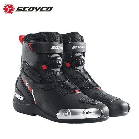 Scoyco R2 Motorcycle Riding Boots Locomotive Anti-drop Shoes Knight Competition Road Racing Shoes Men's Four-season New Products