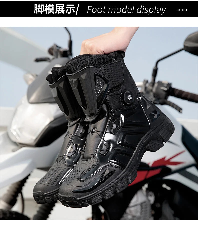 New Motorbike Boots Anti-slip Waterproof  Motorcycle Boots Wear-resistant Biker Protection Equipment Anti-fall Motocross Boot