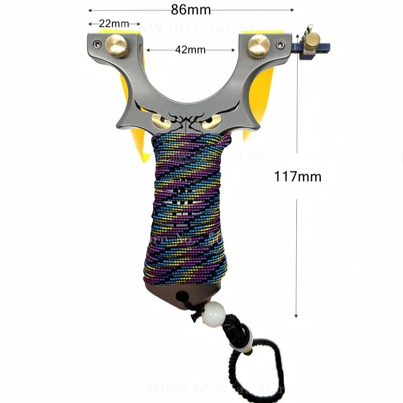 High-precision Outdoor Titanium Alloy Slingshot with Rubber Band Profession for Outdoor Hunting Shooting Catapult