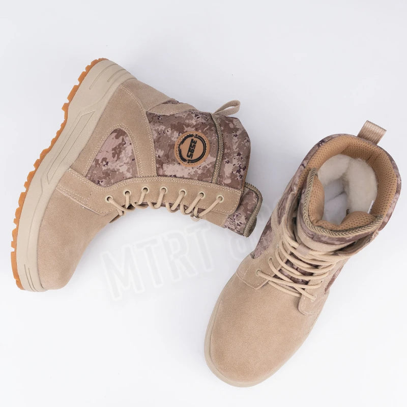 Winter Waterproof Warm High Top Boots Motorcycle Riding Boots Thick Fleece and Anti Slip Boot Snow Boots Warm Plush Shoes