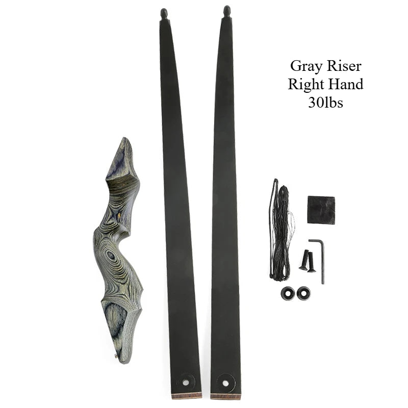 60inch Black Hunter Recurve Bow Right/Left Hand Traditional Beauty Hunting Reflection Bow And Arrow Outdoor Shooting Wooden Bow