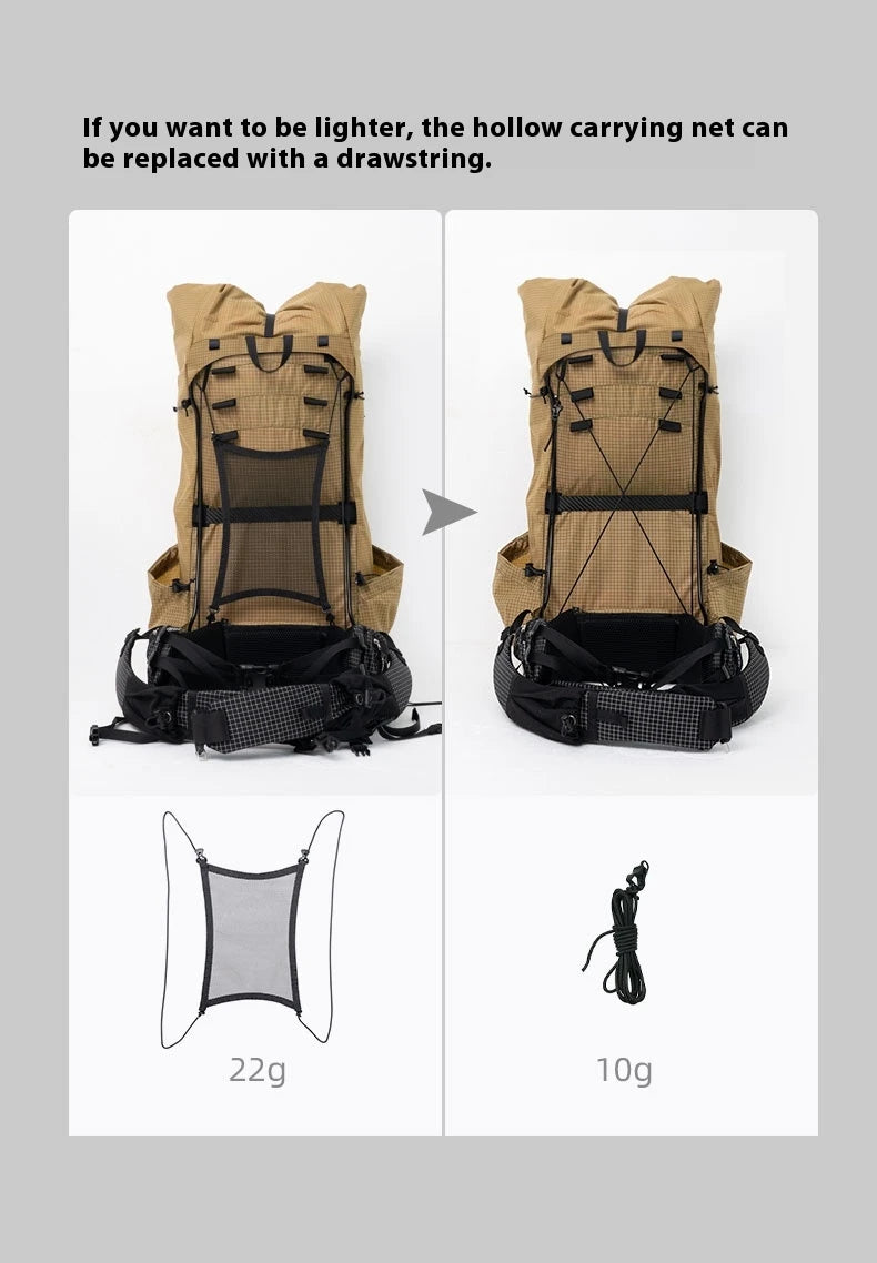 3F UL GEAR TianShan 35+10L Backpack 70D/210D Dyneema Ultralight Large Capacity Outdoor Camping Hiking Climbing Bag Waterproof