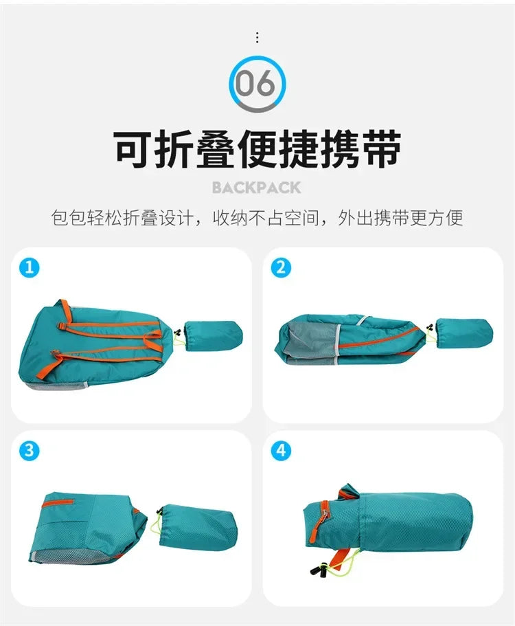 25L Light Folding Waterproof Unisex Hiking Fitness Camping waterproof Climbing Travel Bag Outdoor Sports Leisure Backpack