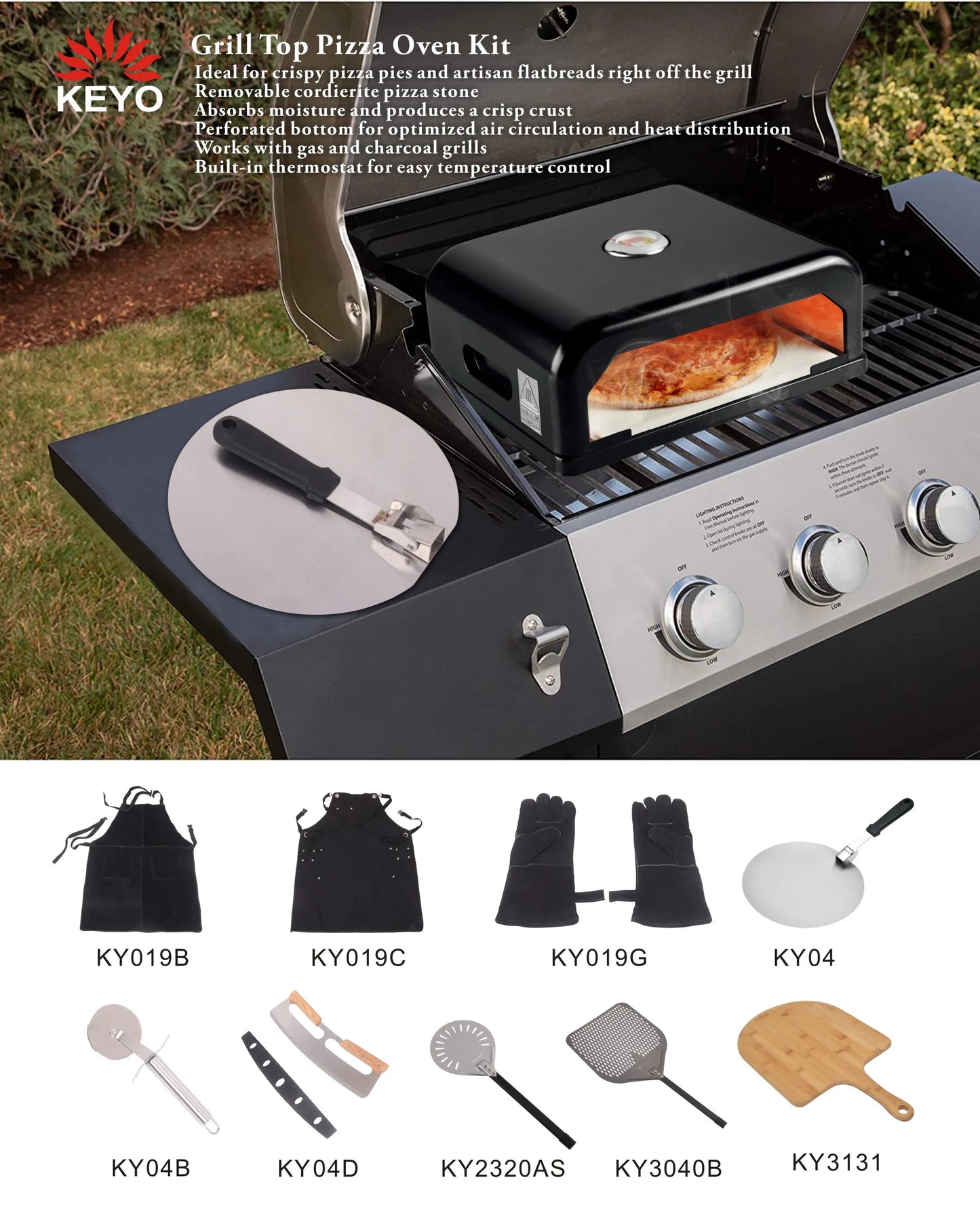 Multifunction Wood Fired Burning Pizza Oven Portable Outdoor Grill Top Pizza Oven With Fire Pit