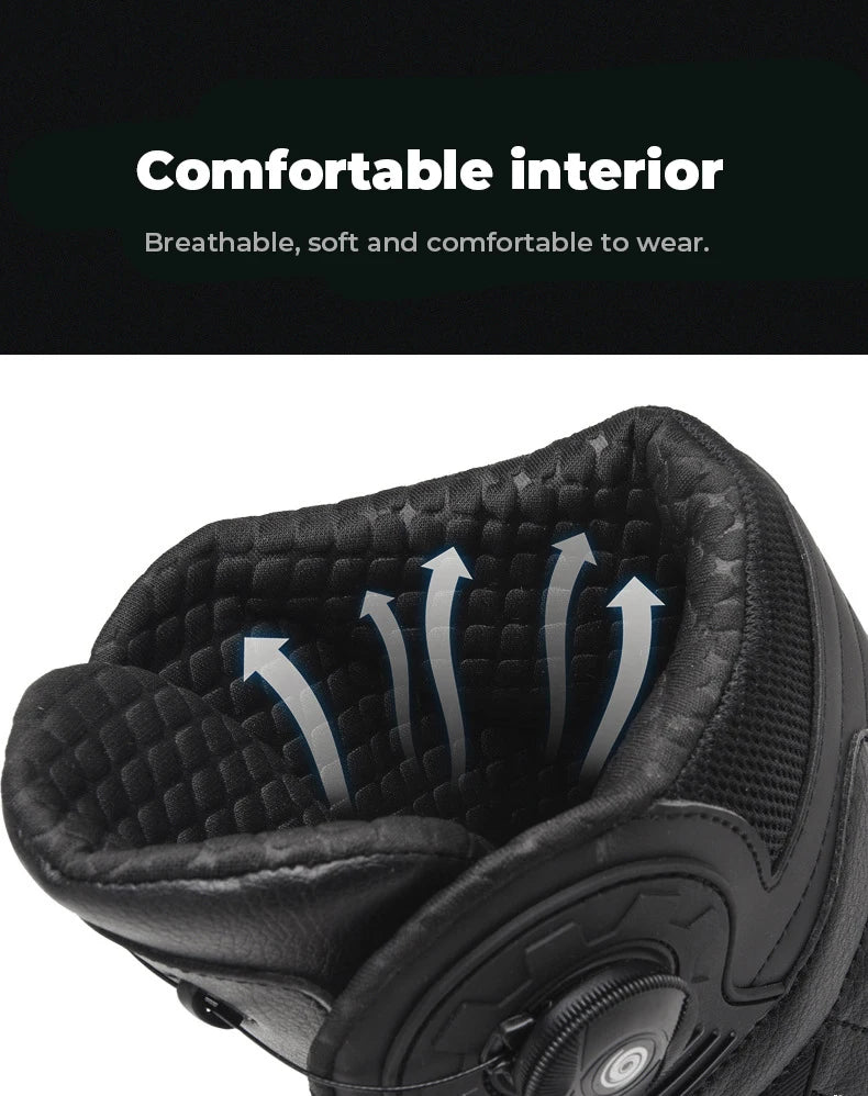 Motorcycle Men Boots Racing Shoes Riding Breathable Soft Boots Durable Off-road Motorbike Anti-kick protection Black Equipment