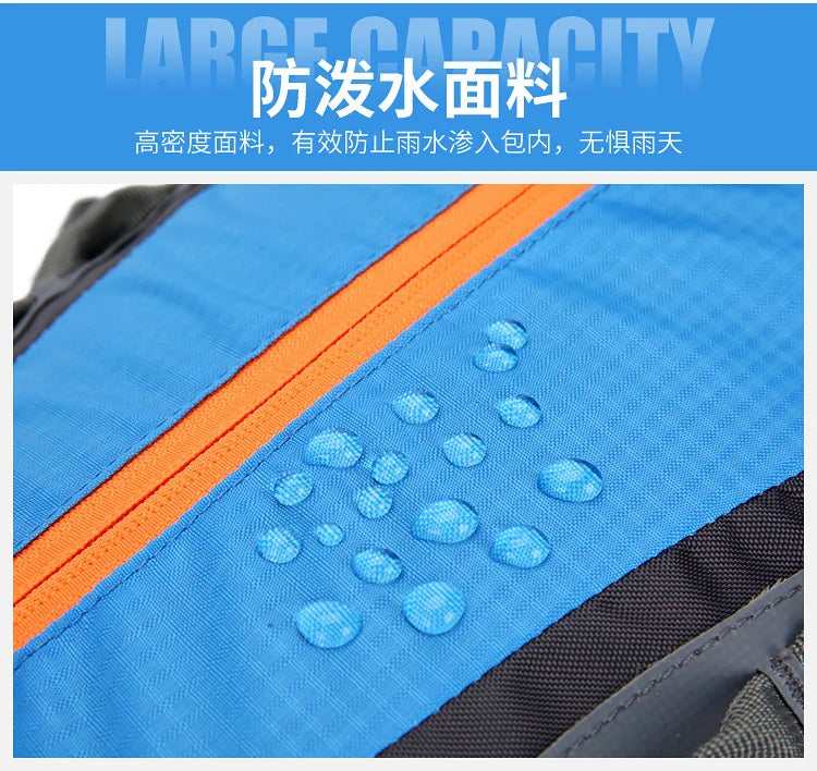 2025 cross-border outdoor hiking bag shoulder hiking sports bag waterproof bag backpack large capacity polyester backpack a001
