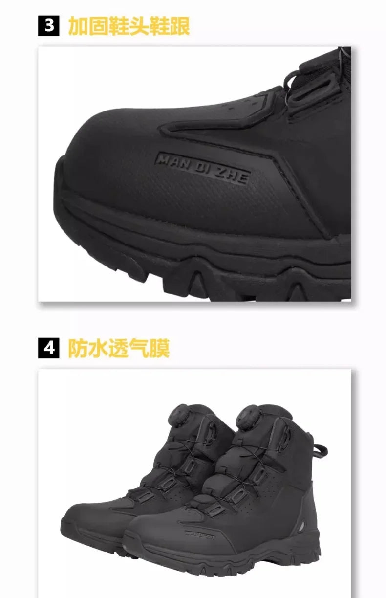 Motorcycle Boots Cowhide Waterproof Motorbike Travel Botas Hiking Shoes Road Cycling Zapatos Men Four Season For KTM For Honda