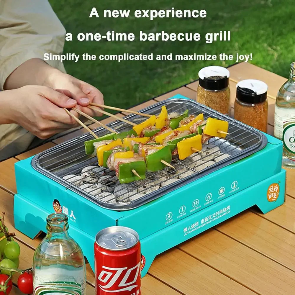 Portable Charcoal Grill Disposables Charcoal Compact Charcoal Grills Camping Accessories Portable Barbecue Grill Disposables BBQ