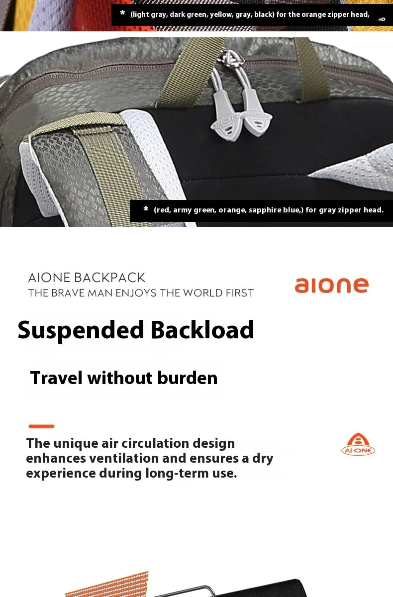 Aione 40L Outdoor Hiking Backpack for Men Sports Climbing Bag Camping Mountaineering Bag Travel Trekking Motorcycle Rucksack