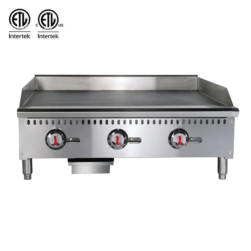 Catering ETL Certificate Commercial Kitchen Equipment 36" Tabletop Gas Flat Top Hamburger Grill Griddle for Restaurant