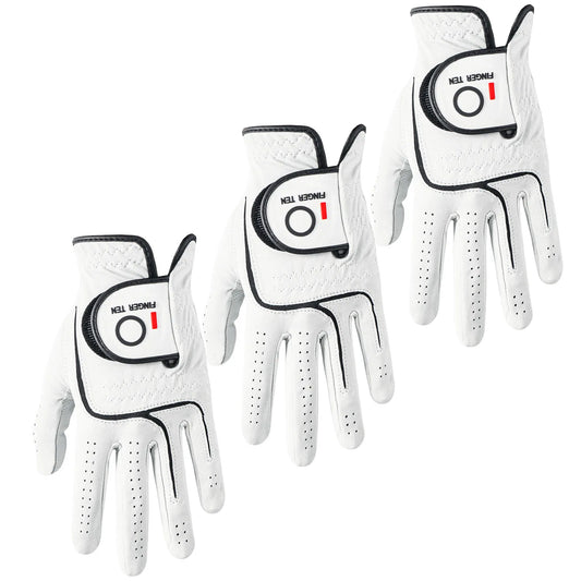 Left Right Hand Golf Gloves Men Leather Premium Cabretta Weathersoft Grip Golfer Glove Right Left Handed S -XL Drop Shipping