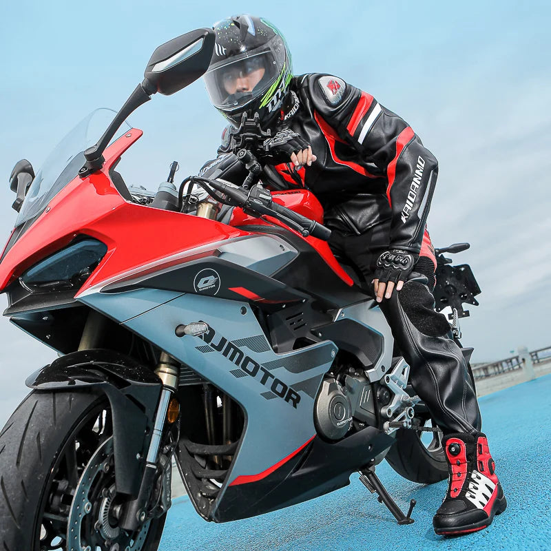 Motorcycle Shoes Riding Men Boots Motorcycle Casual Shoes Microfiber Waterproof Anti-slip Outdoors Travel Equipment Sneakers