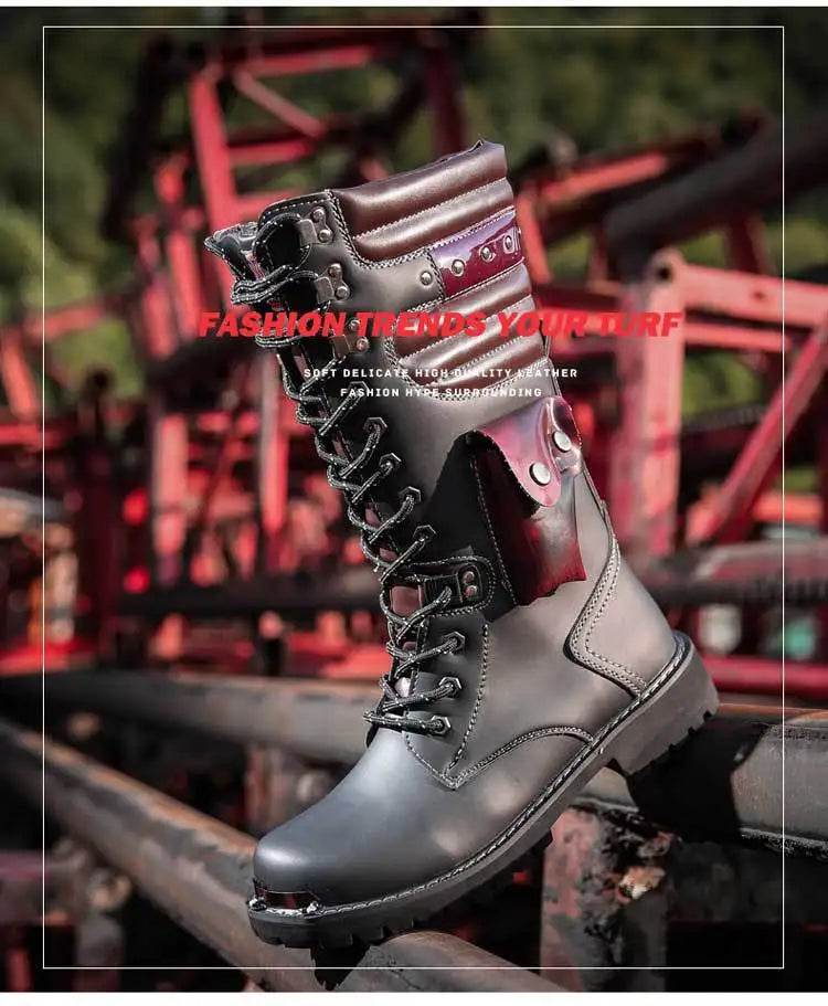 Motorcycle Boots Men Moto Racing Motocross Off-Road Motorbike Motorcycle Shoes Botas Moto Riding Boots High Boots