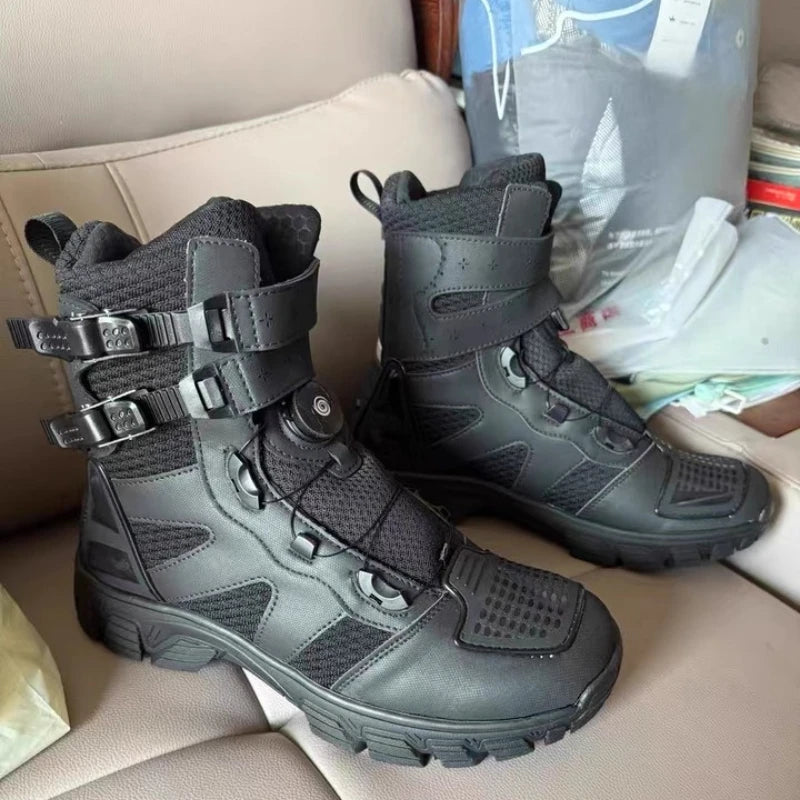 Summer Breathable Anti-fall Durable Off-road Motorcycle Riding Boots Knight Shoes Dirtbiker Cycling Anti-fall Botas