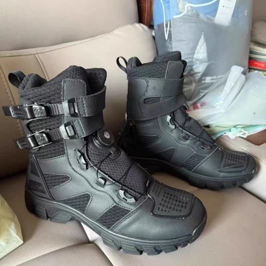 Summer Breathable Anti-fall Durable Off-road Motorcycle Riding Boots Knight Shoes Dirtbiker Cycling Anti-fall Botas