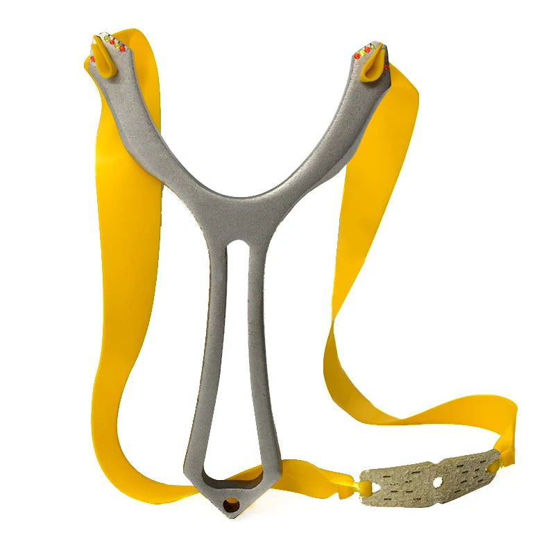 Powerful Slingshot High Quality Stainless Steel Outdoor Hunting Bow Catapult with Flat Rubber Band Fun Toys Entertainment Tools