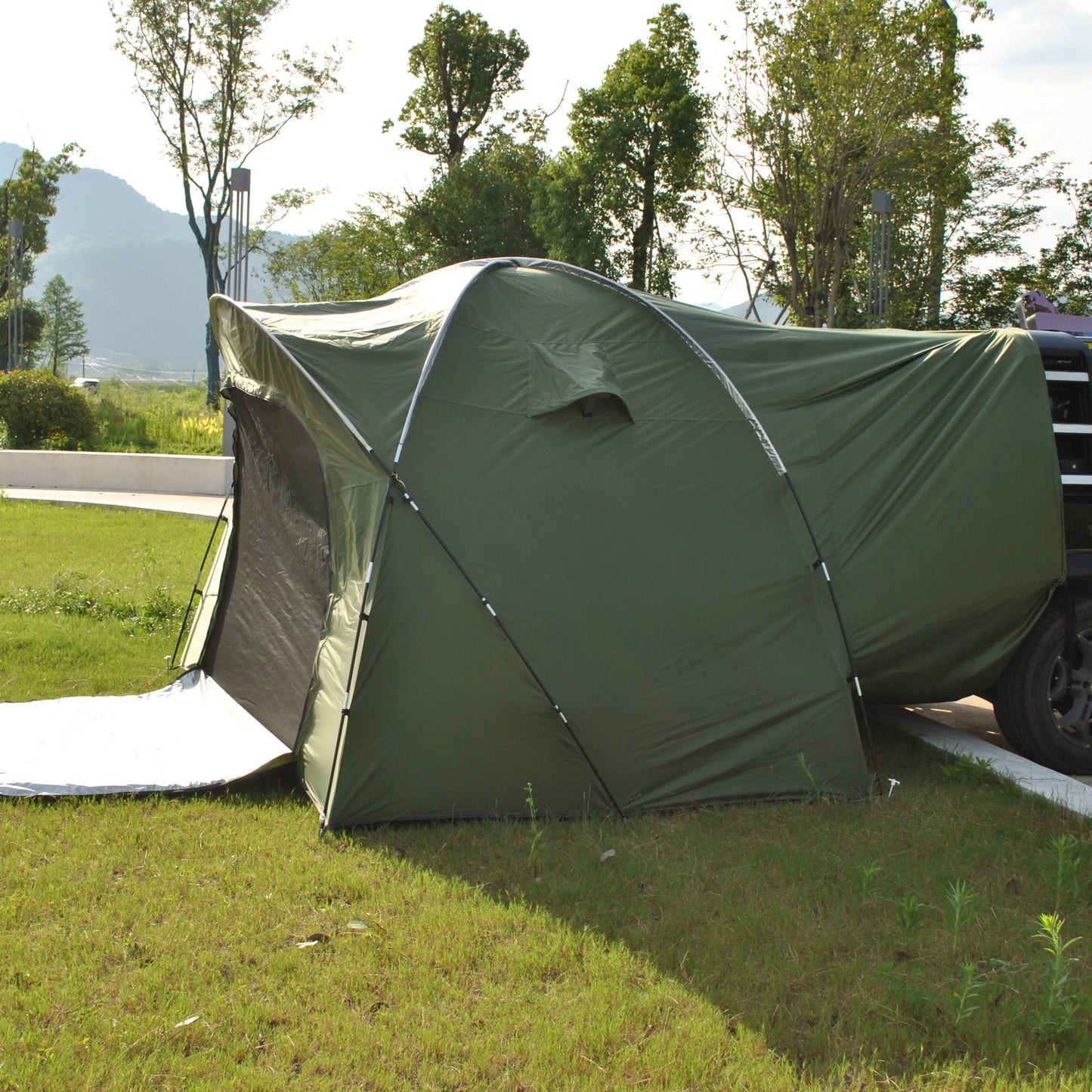 6 Person SUV Tent for Camping Double Layer PU3000mm Waterproof UPF 50+ UV Protection Electric Vehicle Car Tent Multi-use