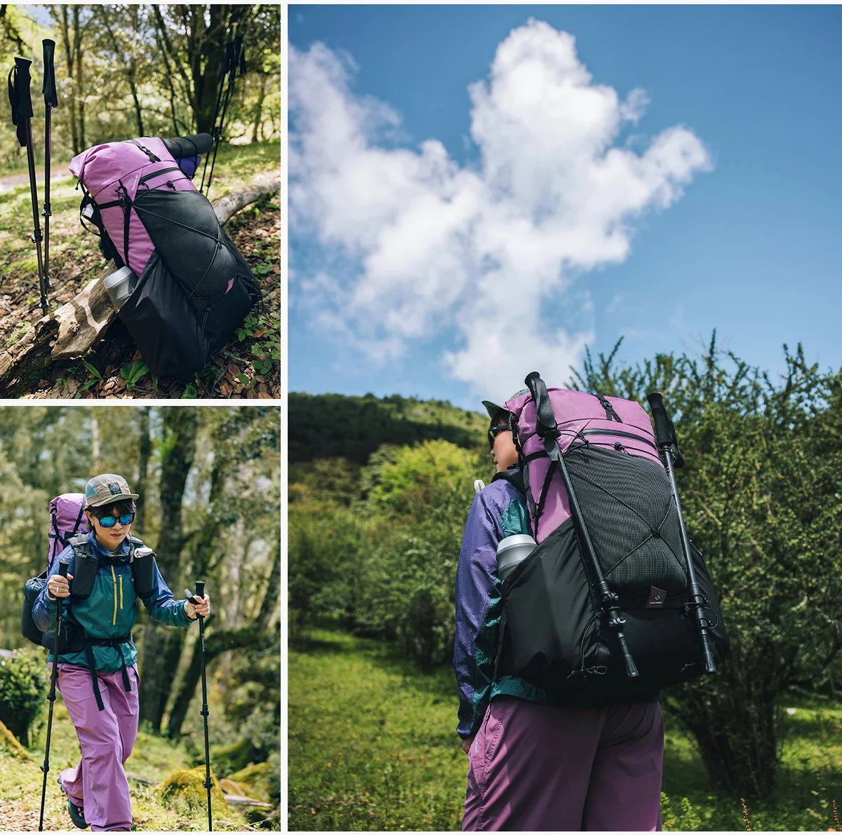 ThousWinds GaleCore 40+10L Lightweight Hiking Backpack Dyneema Trekking Pack Waterproof Bagpack