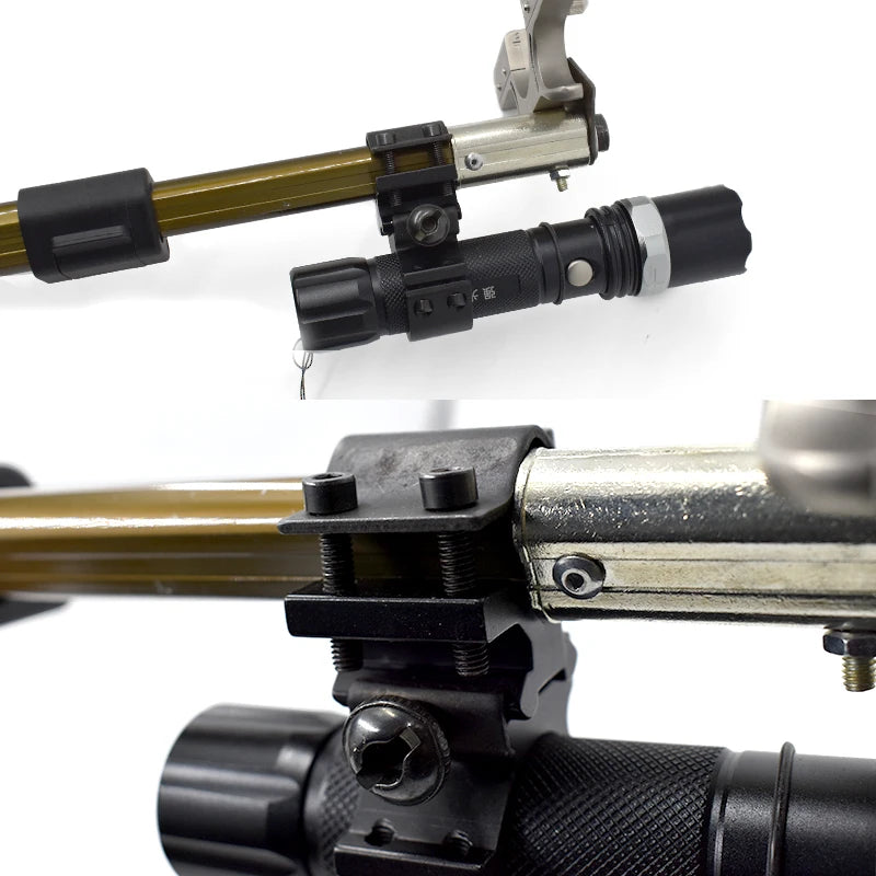 Hunting Slingshot Red and Green Laser High PowerStraight Rod Telescopic Folding Catapult Bow for Outdoor Sports Shooting New