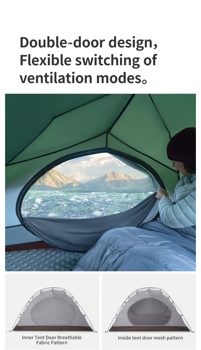 Naturehike Cloud River Pro Outdoor Camping Tent Ultralight 2 Person 20D Silicone Fabric Double-layer Waterproof Hiking Tents