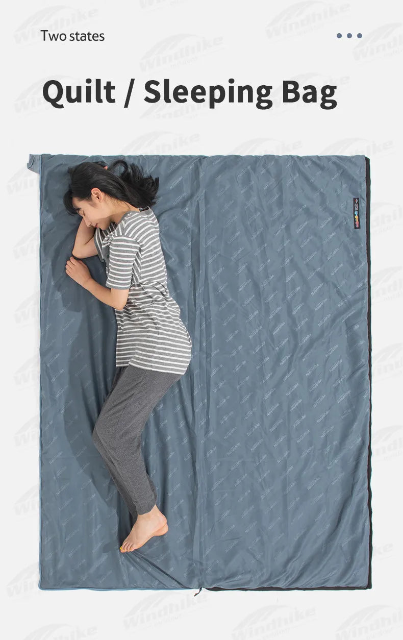 Naturehike LW180 Sleeping Bag Ultralight Summer Cotton Quilt Outdoor Camping Hiking for Single Splicing Envelope Sleeping Bag