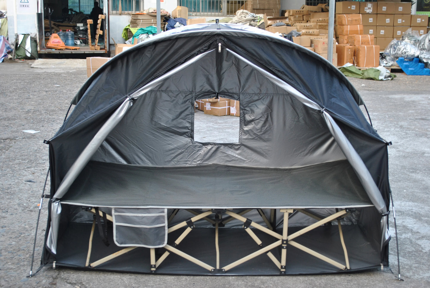 Durable Cot Tent for Camping, Light Weight, Backpacking Tent, Solo, 4000mm Camping Cot Package Not Include